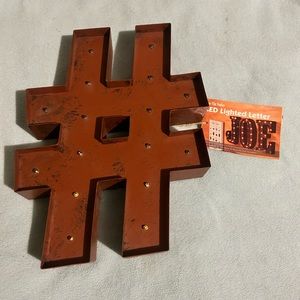lED lighted hashtag